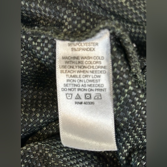 Haggar In Motion Natural Stretch Long Sleeve Green Black Front Zip Sweater 3X - Picture 8 of 8